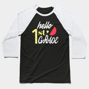 Hello Grade Back to School Shirt First Day of School Toddler Girls - Hello Preschool 1st Grade Baseball T-Shirt